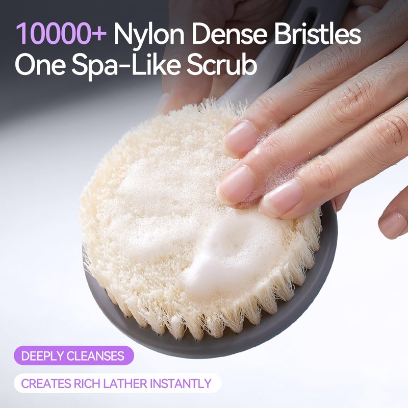 Back Scrubber for Shower for Women Men, Body Brush with Anti-Slip Long Handle