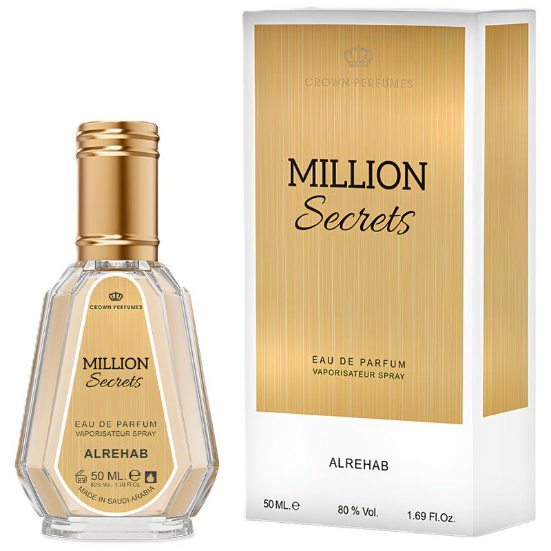 Al Rehab Million Secrets Eau De Parfum Spray for Women, 1.69 Ounce / 50ml