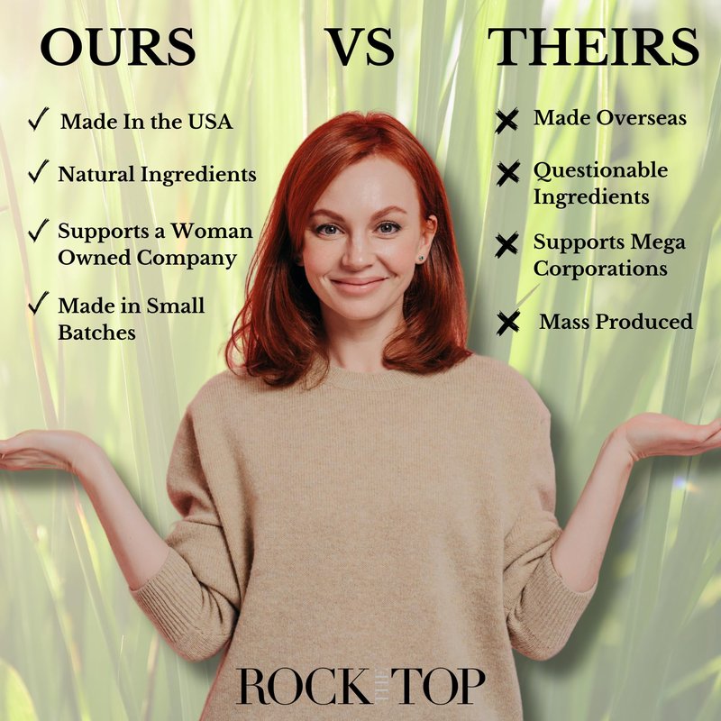 Rock the Top | 6 Lemongrass Rosemary Self Care Gifts for Women, Aromatherapy Epsom Salt Bath Soak, Lavender Soap, Bath Bombs, Bath Salts with Plant Based Loofa Dry Brushing Body Brush Gift