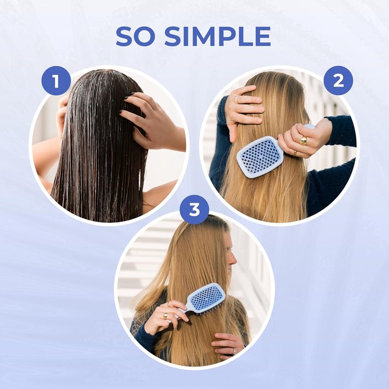 FHI Heat Detangling Brush | Pain-Free Brushing for All Hair Types - Durable DuoFlex Anti-Static Bristles, Lightweight Handle