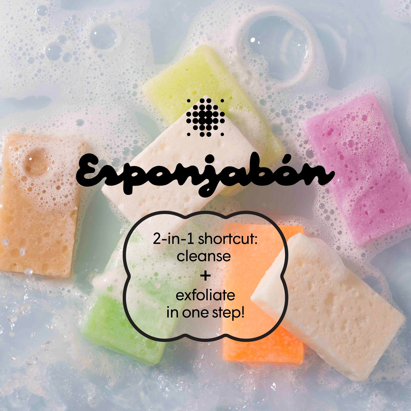 T.Taio Esponjabon Mother of Pearl Soap Sponge - Refreshing Shower Scrubber for Bath Wash & Oil Removal - Bathroom Necessities with Invigorating Scents - Mini Pearl Included