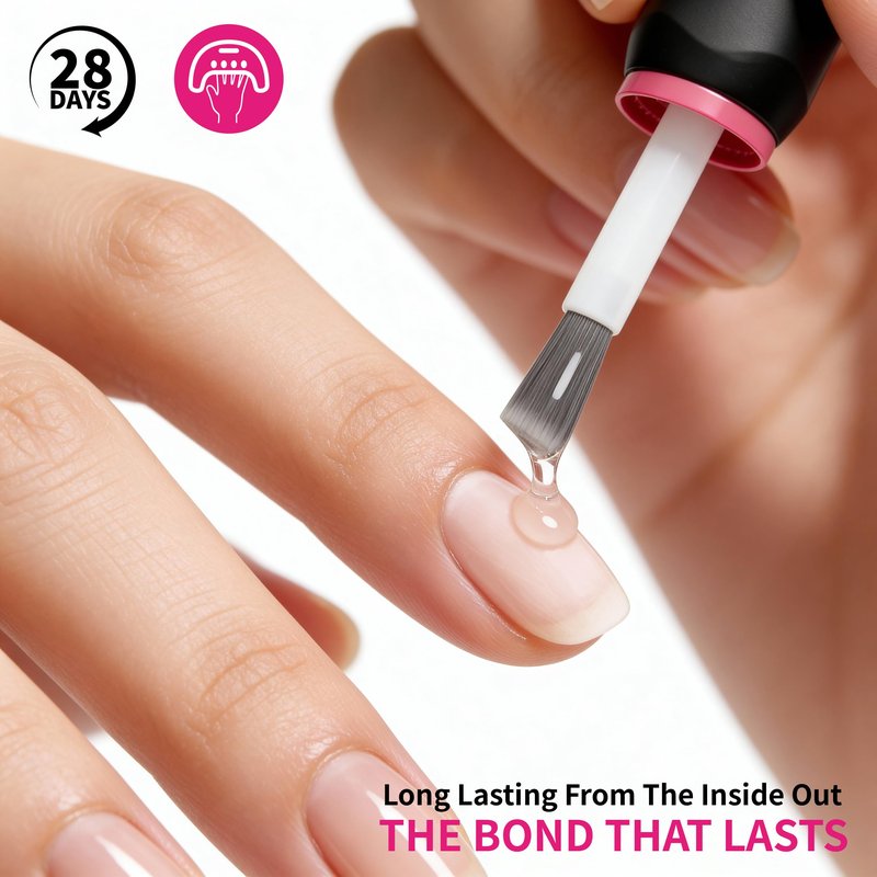 AmariMay Glossy Gel Top and Base Coat Set, 2 Pcs 15ml Clear Gel Nail Polish, Shine Finish and Long Lasting, Soak Off UV Light Cure for Nail Art DIY, Gift for Girls.