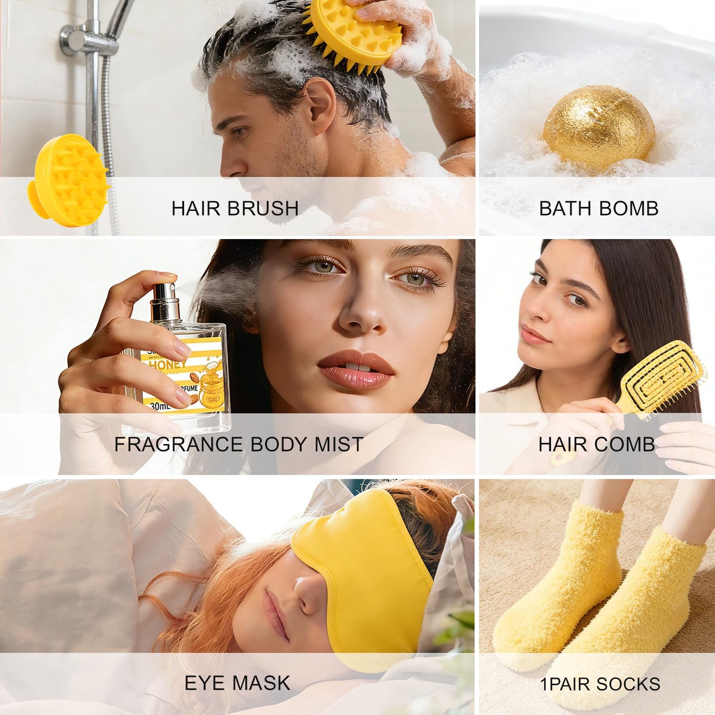 34 Pcs Skin care kit Spa Gift Set for Women & Men, Honey & Almond Milk Bath & Body Gift Basket, Face Skin Care Kit with Shower Gel, Self-Care Manicure, Birthday, Christmas, Mother Day, Anniversary