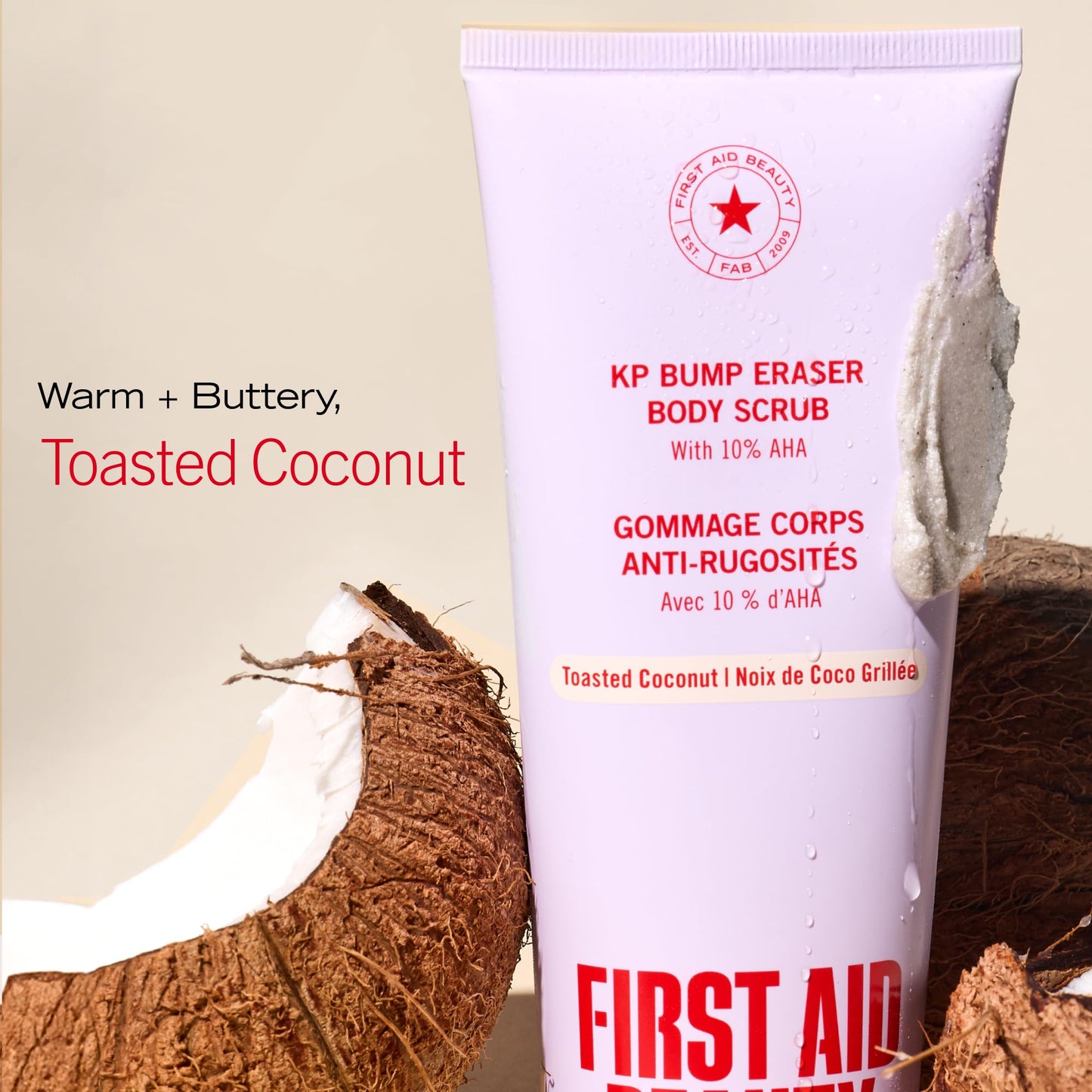 First Aid Beauty KP Bump Eraser Body Scrub Trio, 10% AHA Keratosis Pilaris Exfoliator Set – Original, Strawberry & Peach Scents, Travel Size 2 oz Each (3-Piece)