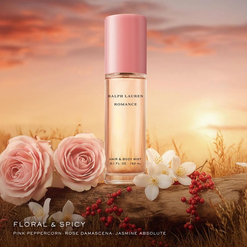RALPH LAUREN FRAGRANCES - Romance Hair & Body Mist - Women's Perfume Spray - Floral Scent - With Rose, Jasmine, & Berries - 5 Fl Oz