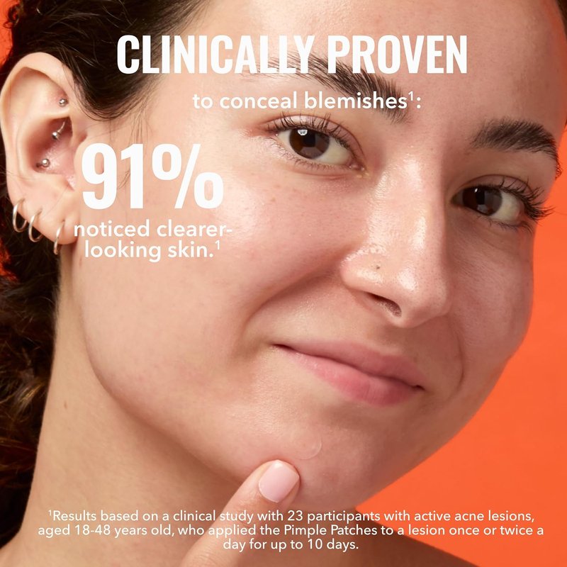 Good Molecules Pimple Patches - Ultra-Thin Hydrocolloid Acne Treatment | 60 Pack, Invisible Under Makeup