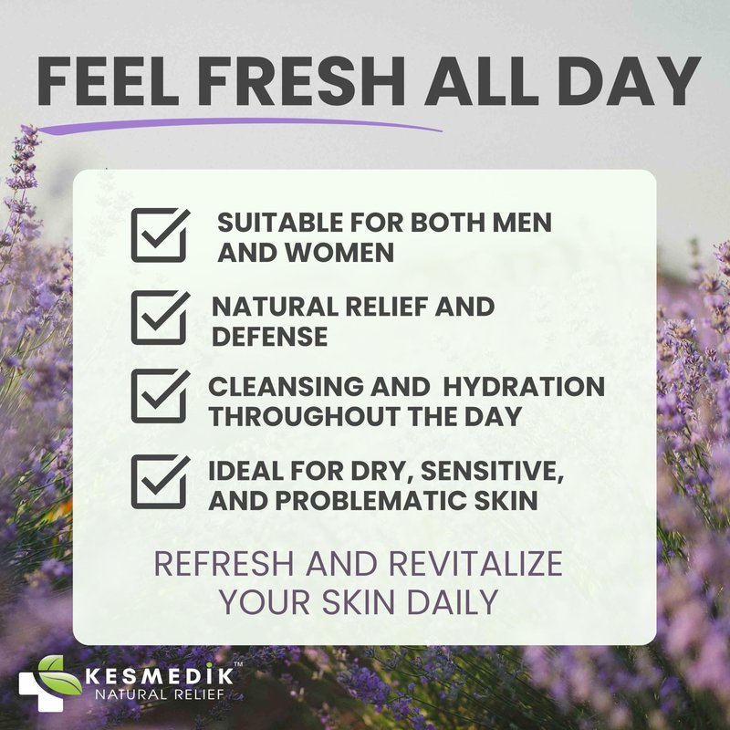 KESMEDIK Tea Tree Lavender Body Wash MaxTherapy, Itchy Skin Relief, Antifungal Defense, Fights Body Odor, Soothes Jock Itch & Athlete's Foot, Intimate Wash, Men & Women, 2-Pack, Limited Edition