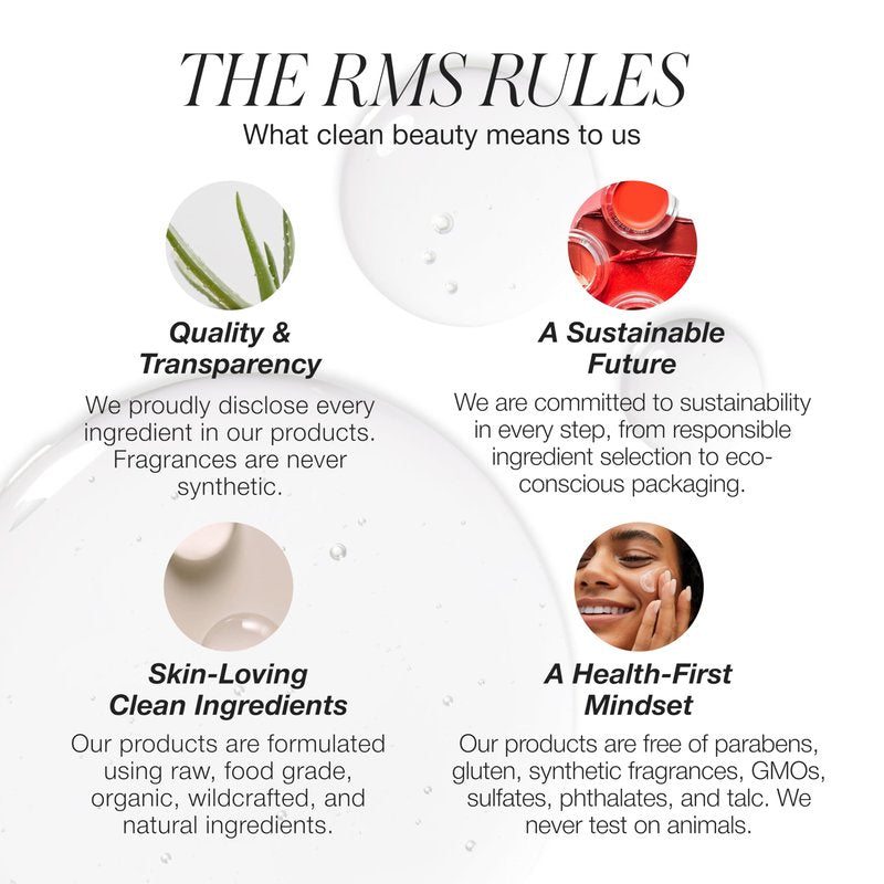 RMS Beauty ReEvolve Natural Finish Liquid Foundation (Shade 44). Lightweight, hydrating, buildable medium coverage for even skin. Nourishing, long-lasting formula for medium tones. 1 fl oz.