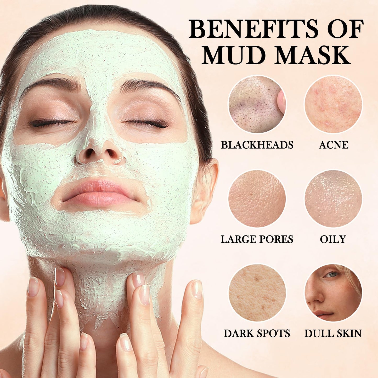 WENJLYJ 30PCS Clay Mask for Face,Vitamin C,Dead Sea Mud,Cucumber Mud Mask Set,Deep Cleansing Blackhead Remover Facial Skin Care Set,Moisturizing Face Masks for Women,Face Masks Gift Set