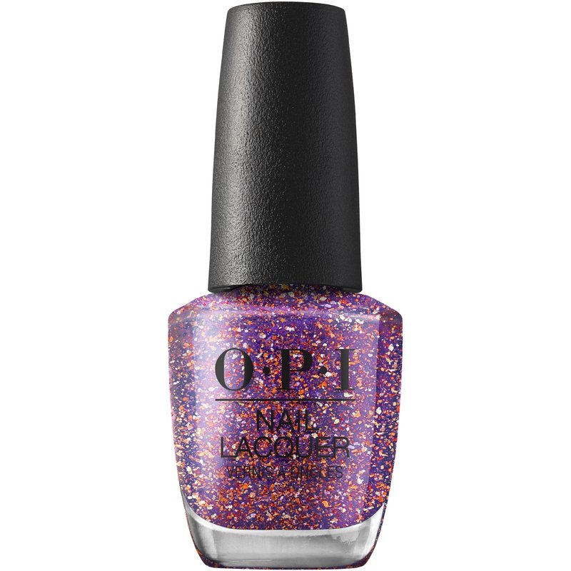 OPI Nail Lacquer Holly Jolly Jelly Bean | Opaque Purple with Red Shimmer Glitter Chip Resistant Nail Polish | Amazon Exclusive | Holiday Shades 2025