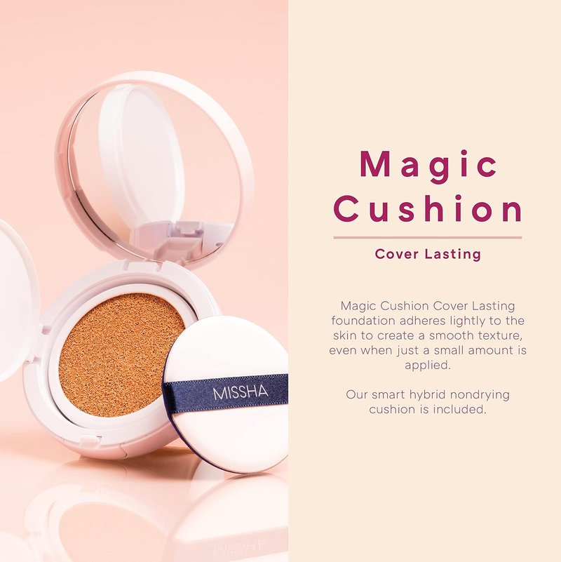 MISSHA Magic Cushion Foundation - No.23 Natural Beige | Flawless Coverage & Dewy Finish for All Skin Types