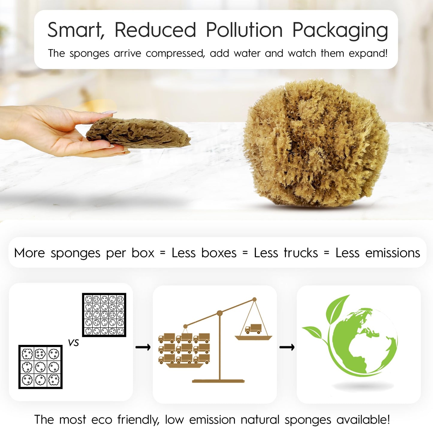 Naroa Exfoliating Natural Sponge for Shower X Large | Bath Sea Loofah for Healthy Skin | Unbleached Bathing Body Scrubber Puff | Plastic Free