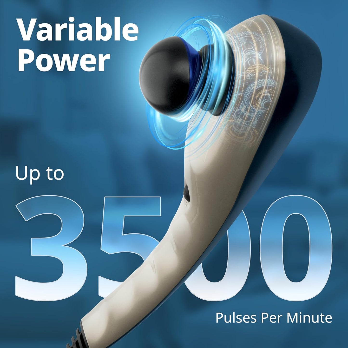Wahl Deep Tissue Percussion Massager - Corded Handheld Therapy for Back, Neck & Muscle Pain Relief | Model 4290-300