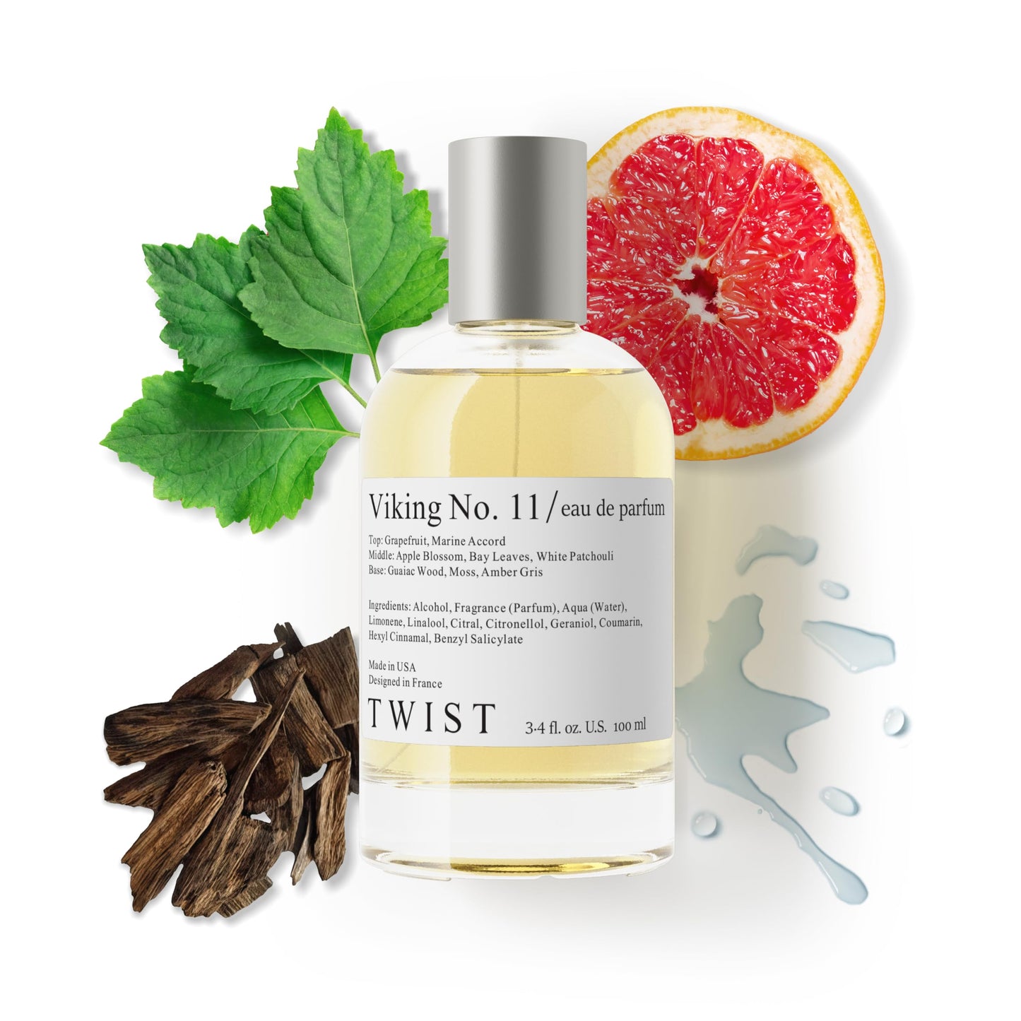 Twist - Viking No. 11 - Eau De Parfum Inspired by P. R. Invictus, Long-Lasting Perfume For Men, Paraben Free, Vegan, Clean Ingredients, Fragrance - Spray 100 ml | 3.4 fl. oz.