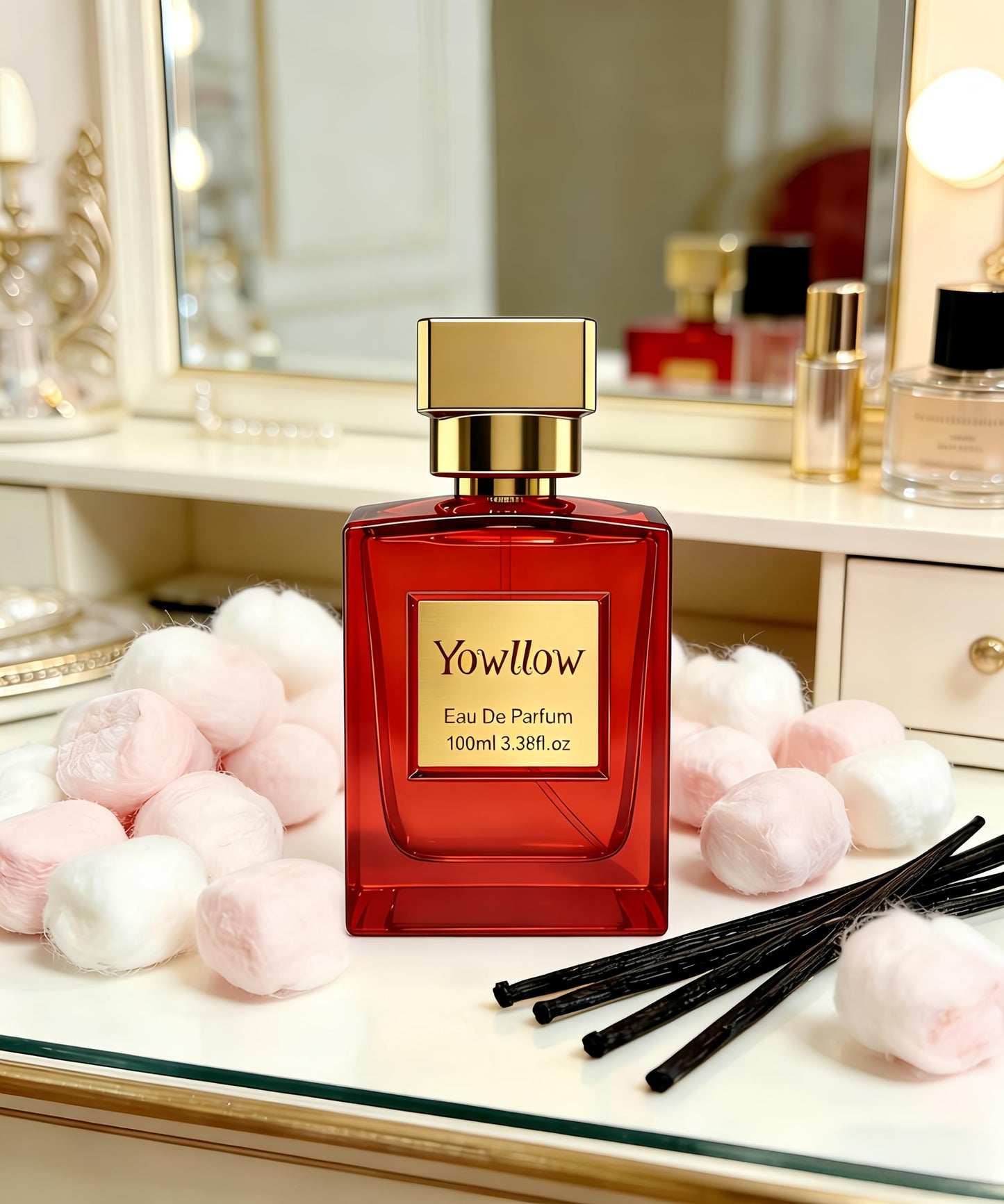 Yowllow Womens Eau de Parfum - Floral Marshmallow Inspired by byK.aya.li #81 - Long Lasting & Pure Feminine Perfume - Luxury Fragrance Spray for Ladies 3.4 Fl Oz/100ML