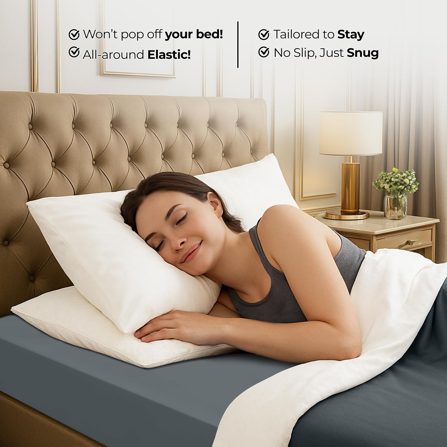 Utopia Bedding Twin Fitted Sheet - Bottom Sheet - Deep Pocket - Soft Microfiber - Shrinkage and Fade Resistant - Easy Care -1 Fitted Sheet Only (Grey)
