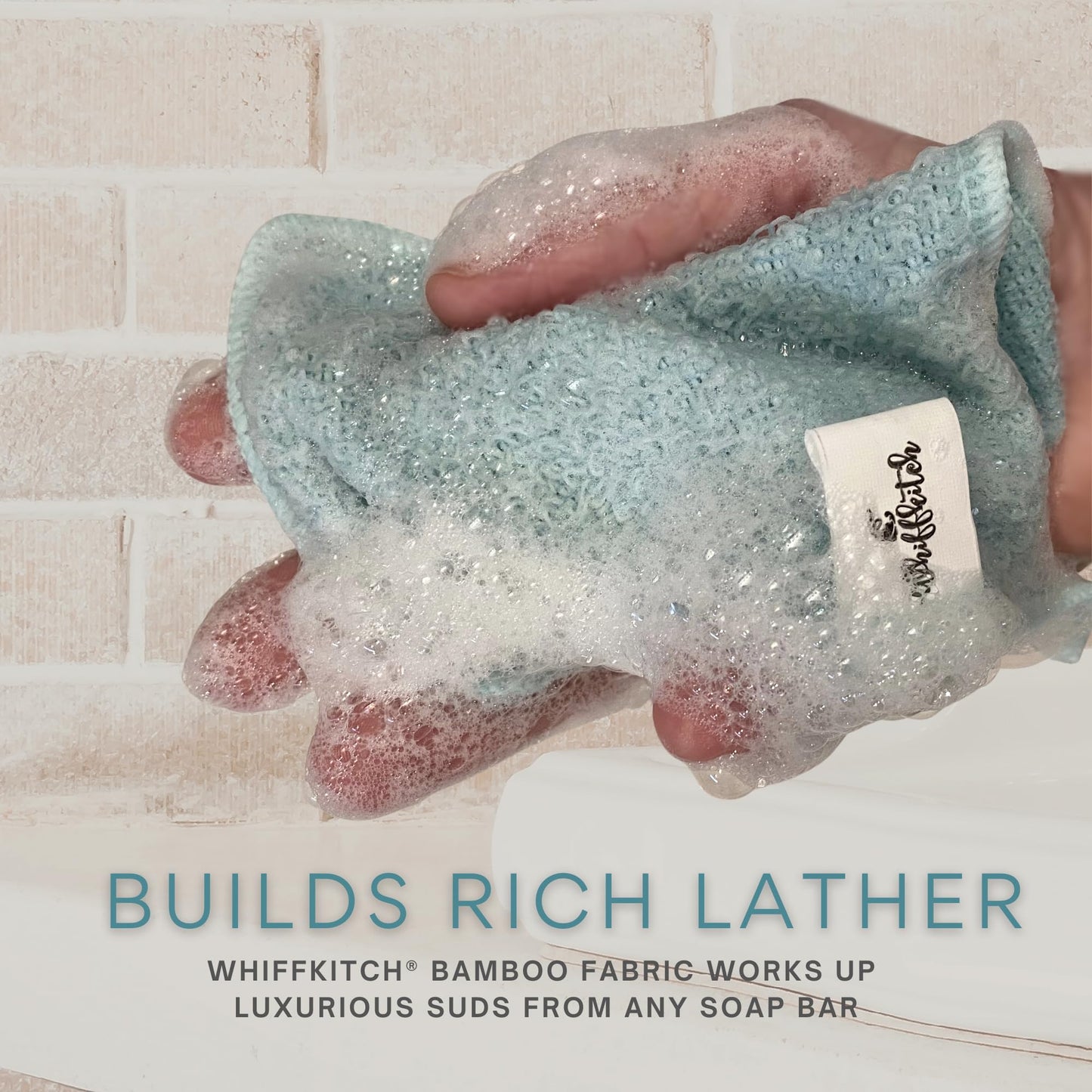Whiffkitch Soap Pouch 5-Pack – Versatile Mesh Scrubber Wash Bag for Shower & Bath, Bamboo Fiber Bar Soap Holder & Travel Bag, Durable Scrubber Pouch for Rich Lather, Solid - 4x5 inches
