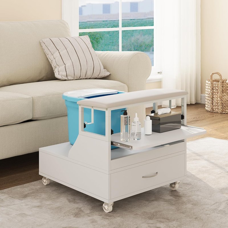 Regine Switzerland Portable Pedicure Stool - Adjustable 2-Level Height for Salon & Spa Use