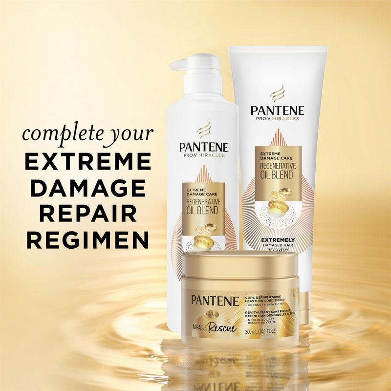 Pantene Miracle Rescue Curl Define & Shine Leave-On Conditioner, 10.1 FL OZ
