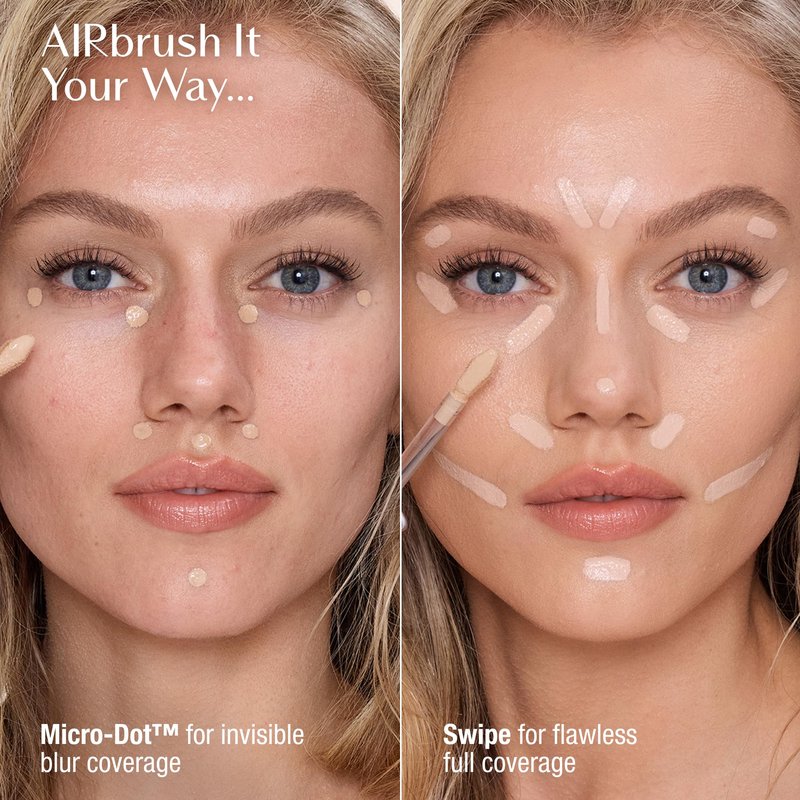 Charlotte Tilbury AIRbrush Flawless Blur Concealer - Concealer for Dark Circles, Blemishes & More - Hydrating, Full Coverage with a Natural Matte Finish - 4.5 Fair