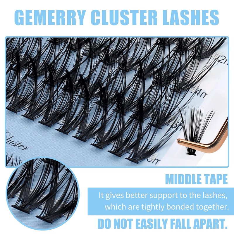 Individual Lashes - 240pcs C Curl 0.07mm Cluster Lashes | Soft & Natural Mink Mix 15-20mm