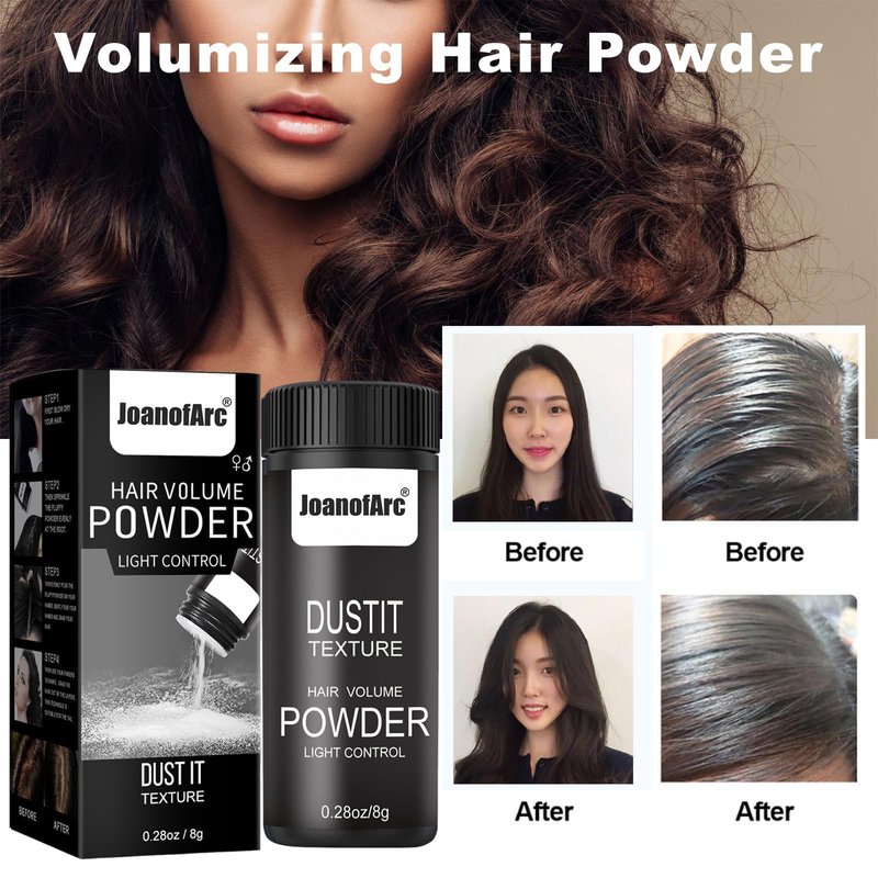 Hair Styling Powder, Hair Texture Powder Adds Volume and Texture Lightweight for a Natural Look, Alll Day Invisible, Flexible Hold,Long-lasting,Matte Finish,No Stickiness for Short to Medium Hair 8g