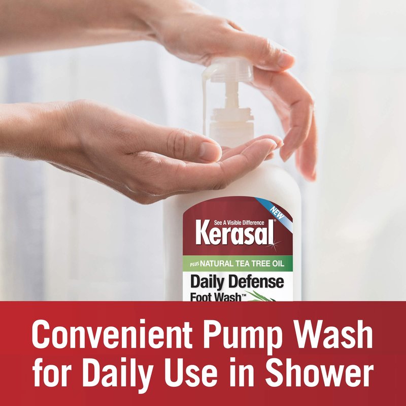 Kerasal Daily Defense Foot Wash Daily Cleanser for Feet, 12 Ounce (Packaging May Vary)