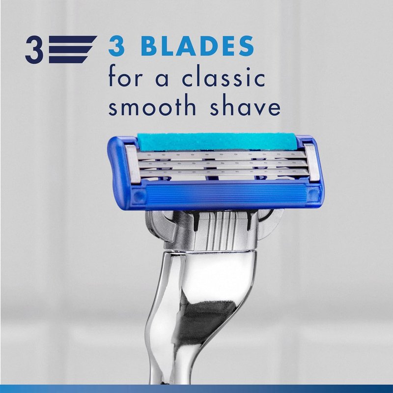 Gillette Mach3 Turbo Razors for Men - 1 Handle & 4 Blade Refills | Smooth Shaving Experience