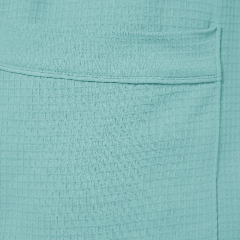 Amazon Essentials Women's Lightweight Waffle Mid-Length Robe, Teal Blue, Medium