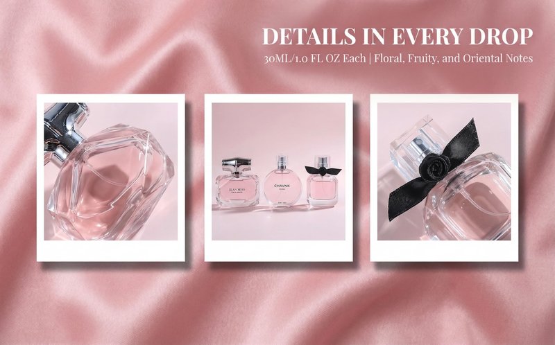 Pheromones Perfume Mini Gift Box Sets for Women, 3 Pieces Mini Travel Size Perfumes for Women Set, Floral Fruity - Long-Lasting Fragrance, Fragrance Sets, Perfect for Gifting Or Personal Use,30ml