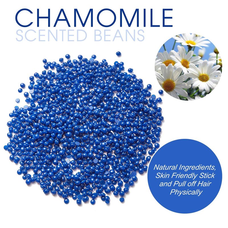 Hard Wax Beads for Hair Removal, Yovanpur Wax Beads for Sensitive Skin, Har Wax Beans for Coarse Hair, Waxing beads for Face, Eyebrow, Body, Bikini, Brazilian At Home 300g (10.5 Oz)/bag (Blue)