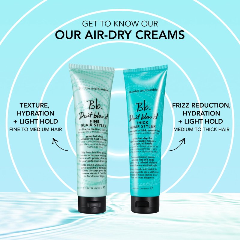 Bumble and bumble. Don't Blow It Fine (H) air Styler Air Dry Cream | Styling Cream to Enhance Texture and Body | Adds Hydration and Light Hold |For Fine to Medium Wavy, Straight Hair Types, 5 Fl Oz