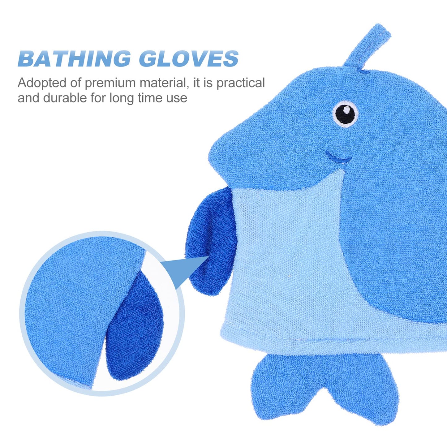 TOVINANNA Kids Bath Mitts, 5 Pcs Cute Animal Washcloths Gloves, Bath Sponge Body Washcloth Mitt for Boys Girls Children Hand Bathing Shower