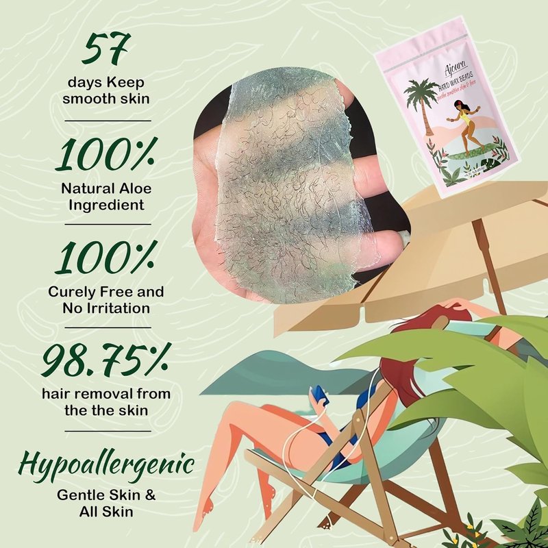 Aloe Wax Hair Removal Beads - Gentle Hair Removal for Whole Body | 500g