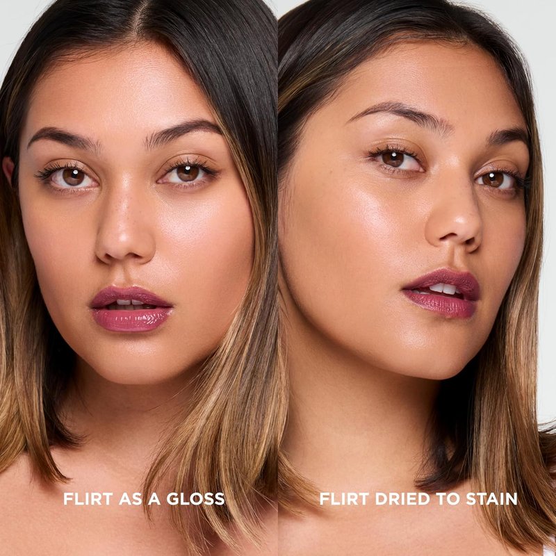 Re-dew Lip Gloss - Hydrating Kiss-Proof Formula with Vegan Squalane & Vitamin E | Lightweight Transfer-Proof Hybrid for Soft Color & All-Day Wear (Flirt)