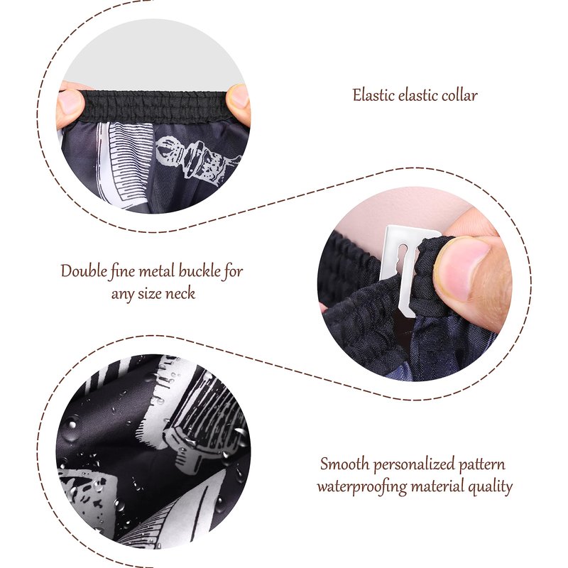 Hair Cutting Cape Barber Cape for Men Hair Cape for Haircuts Barber Cape for Hair Stylist with Adjustable Neck Size Neck Strips Neck Duster SetBarber Neck Strips for Hair Cutting