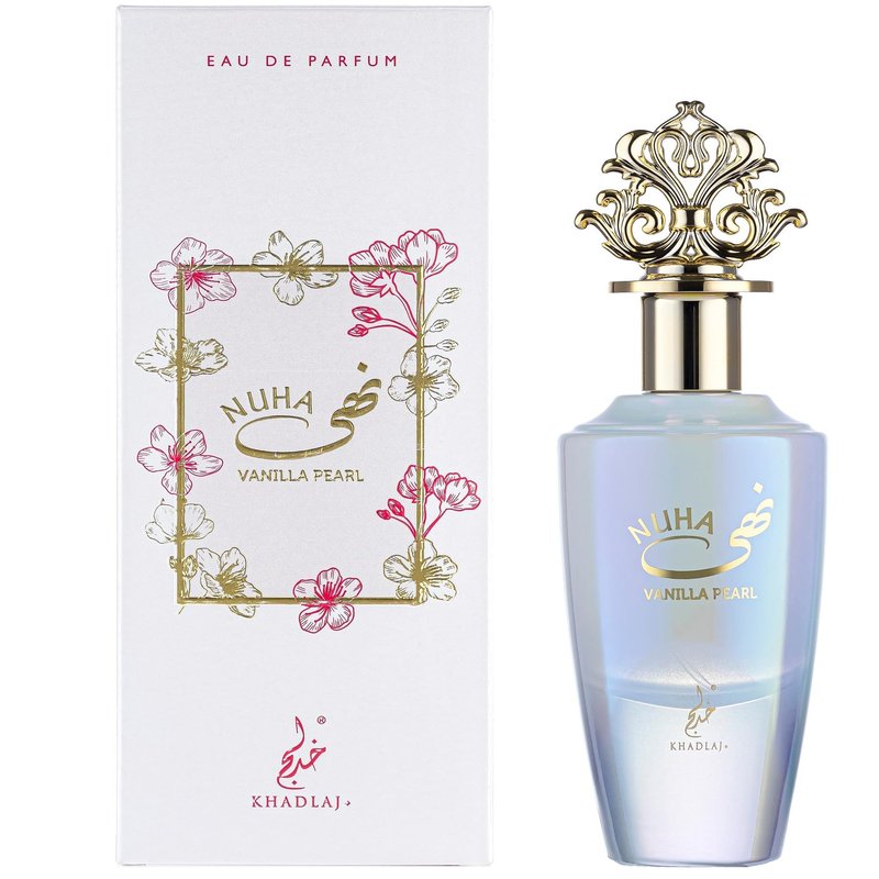Khadlaj Nuha Vanilla Pearl for Women Eau de Parfum Spray, 2.87 Ounce