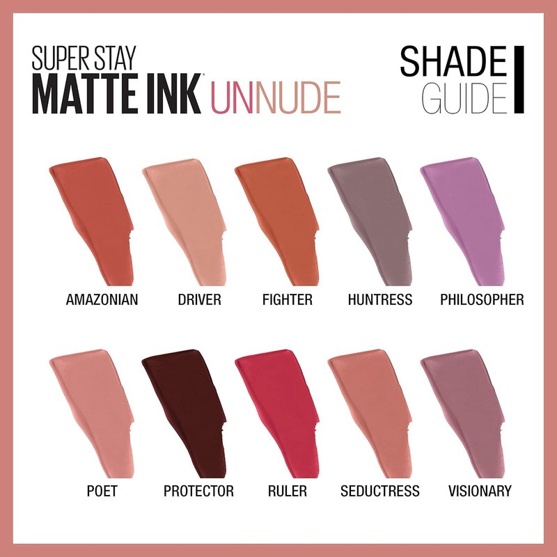 Maybelline New York Superstay Matte Ink Liquid Lipstick - Un-Nude Poet, 0.34 Fl Oz (Pack of 2)