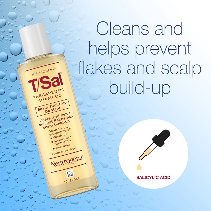 Neutrogena T/Sal Therapeutic Scalp Shampoo for Scalp Build-Up Control with 3% Salicylic Acid, Scalp Treatment for Dandruff, Scalp Psoriasis & Seborrheic Dermatitis Relief, 4.5 fl. oz (Pack of 6)