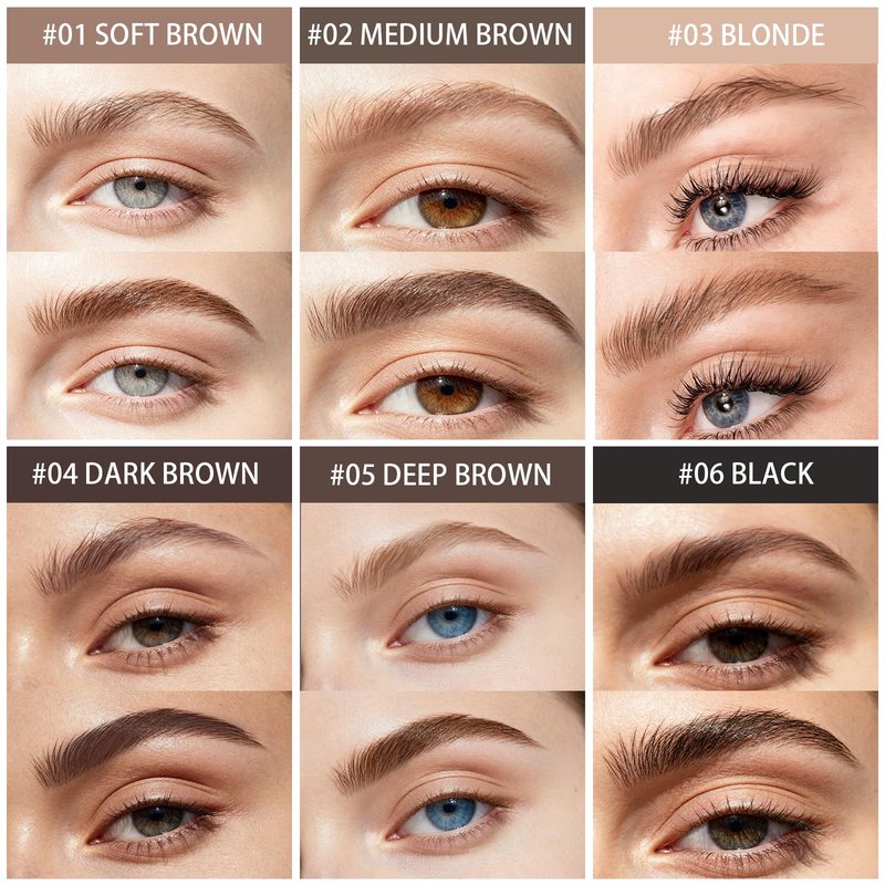 Brow Super Fluff Eyebrow Gel Mousse, Volumizing and Tinted Thickening Eyebrow, Waterproof, Long-Lasting, Easy-to-Use for Soft Full Brows, Deep Brown