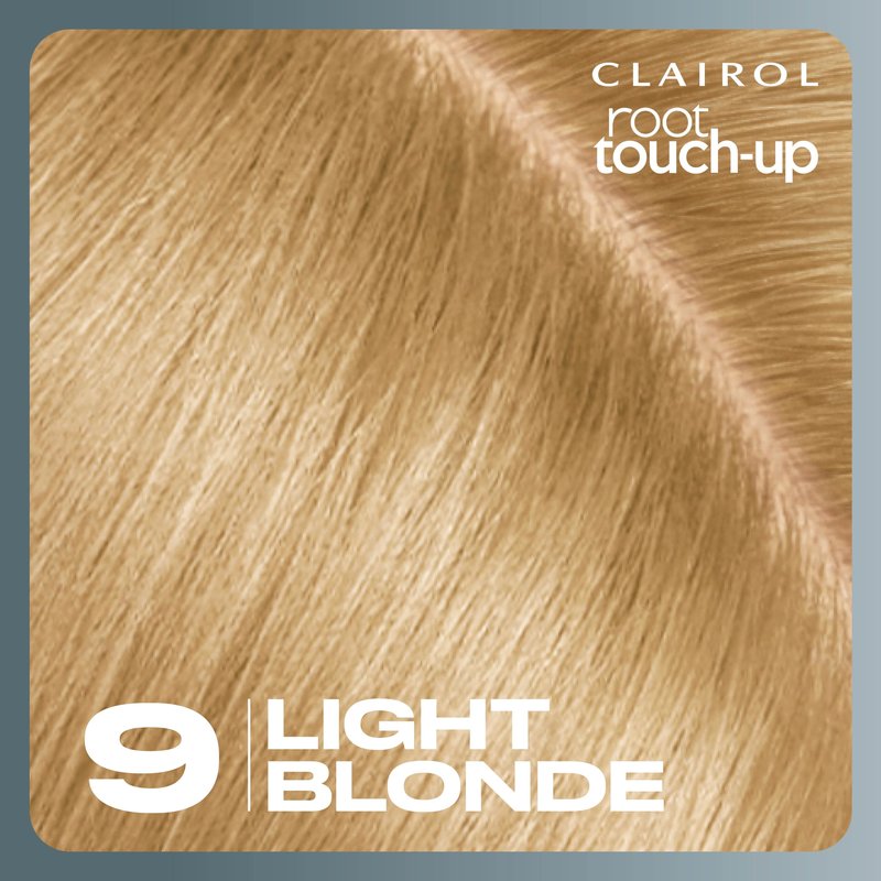 Clairol Root Touch-Up by Nice'n Easy Permanent Hair Dye, 9 Light Blonde Hair Color | 100% Gray Coverage | Easy Brush Application | Matches Professional Salon Shades | Pack of 2