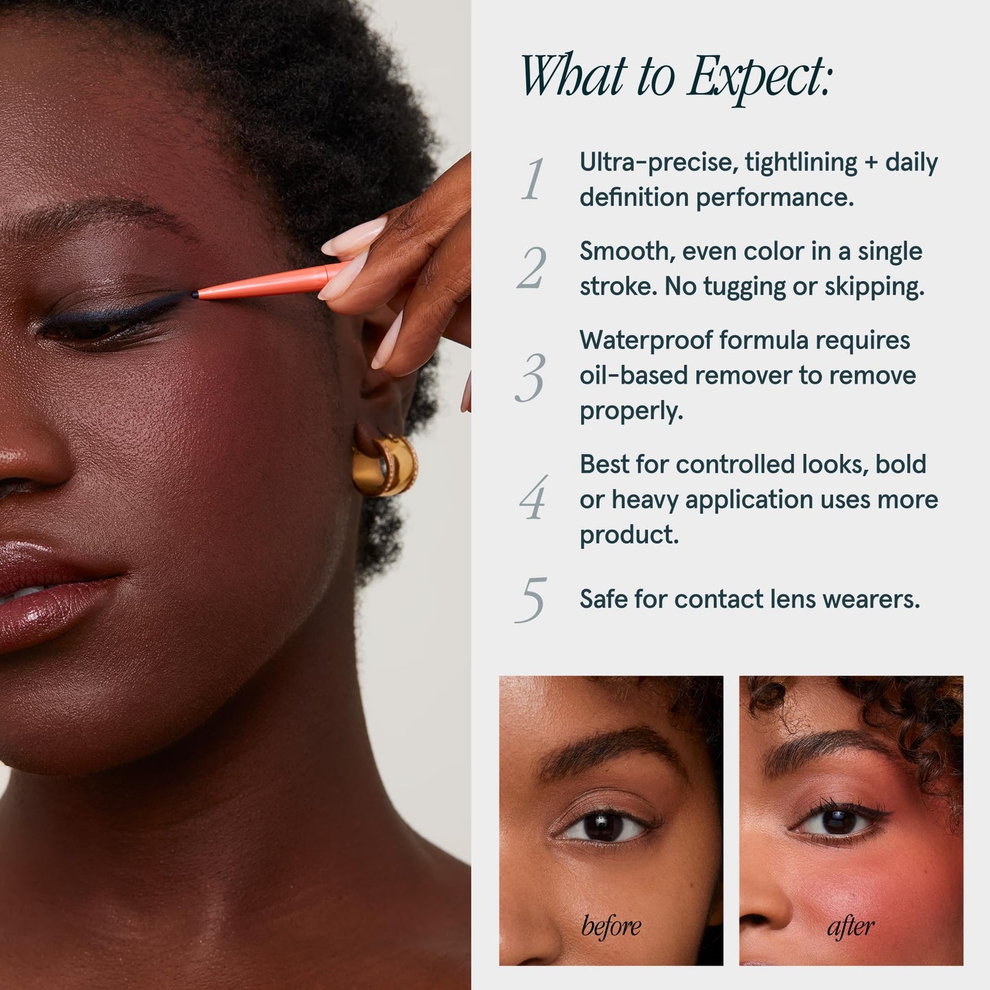 SOSHE Beauty - Waterproof Precision Eyeliner | 1.5mm Smudge-Proof Gel Liner| Easy Refills | Cruelty-Free, Certified Plastic Negative (Lovesick - Burgundy Brown)