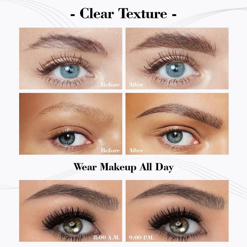 Microblading Eyebrow Pen 4 Fork Tip Tattoo Pencil, Long-Lasting Eye Brow Pencils for Women, Easy to Use Microblade Eyebrow Pencil Eyebrow Brush (Dark Brown)