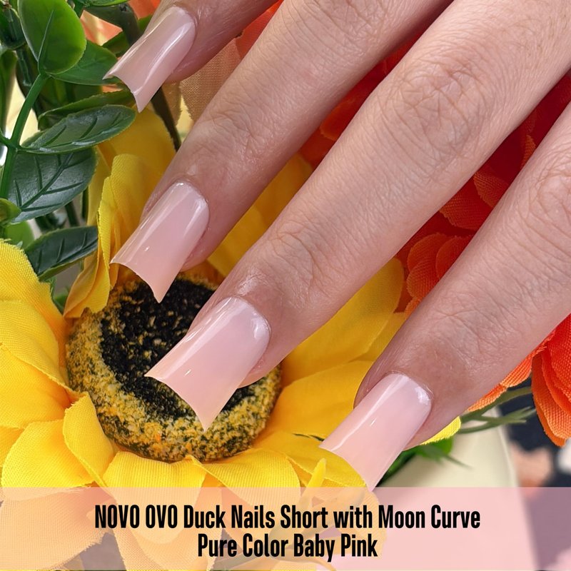 NOVO OVO Pure Stiletto Nail Tips, Press On Nails Medium Long Pure Color, Extra Thick Pointed Soft Gel Fake Nails for Salon DIY