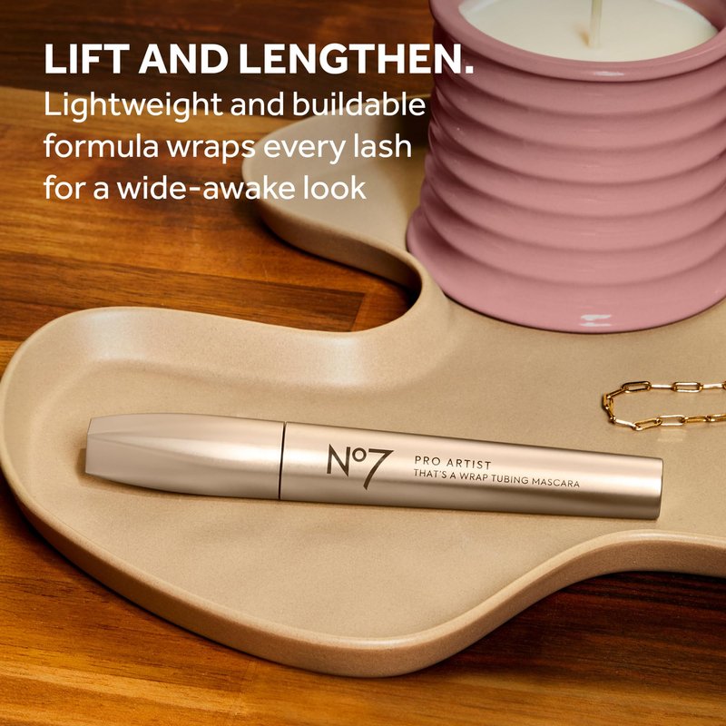 No7 Pro Artist That's a Wrap Tubing Mascara - Buildable & Lengthening Mascara for a High-Impact Finish - Volumizing Tube Mascara to Keep Lashes in Place All Day - Black/Brown (0.28 fl oz)