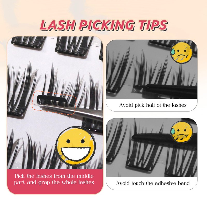 GAQQI Lash Clusters 300Pcs Individual Lashes 304050D Mixed 9-16mm Eyelash Clusters C Curl Lash Clusters Look Like Mink Eyelash Extensions Thin Band Soft to Use Self Application(304050D-CMIX)