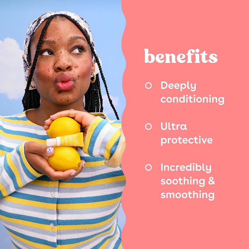 EOS Limited Edition 24H Moisture Super Balm - Strawberry Limoncello Hydrating Lip Treatment for Dry Lips | 0.35 fl oz