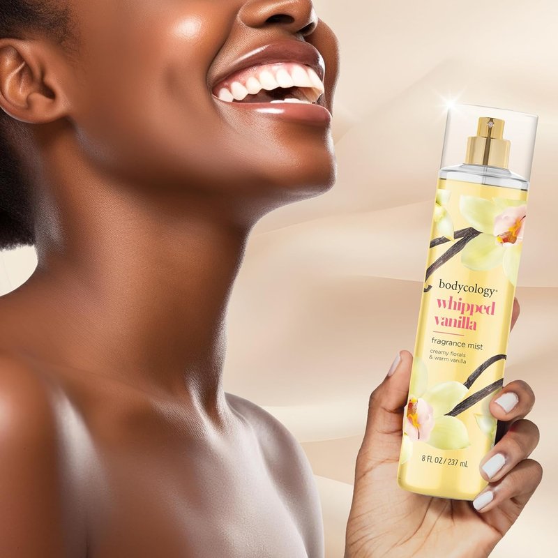 Bodycology Whipped Vanilla Body Mist - Long-Lasting Fragrance, 8 Fl Oz (Pack of 2)