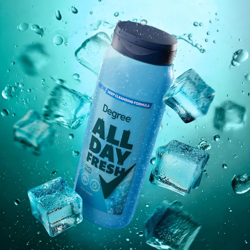 Degree All Day Fresh Body Wash - Cool Rush Deep Cleansing Formula | 20 oz