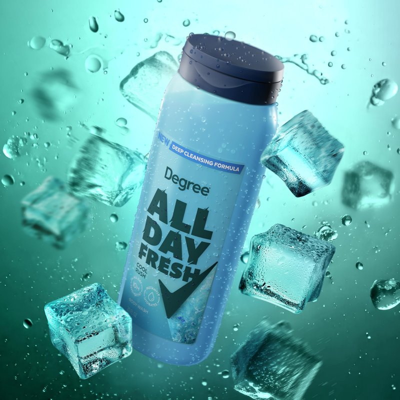 Degree All Day Fresh Body Wash Cool Rush Deep Cleansing 20 FO